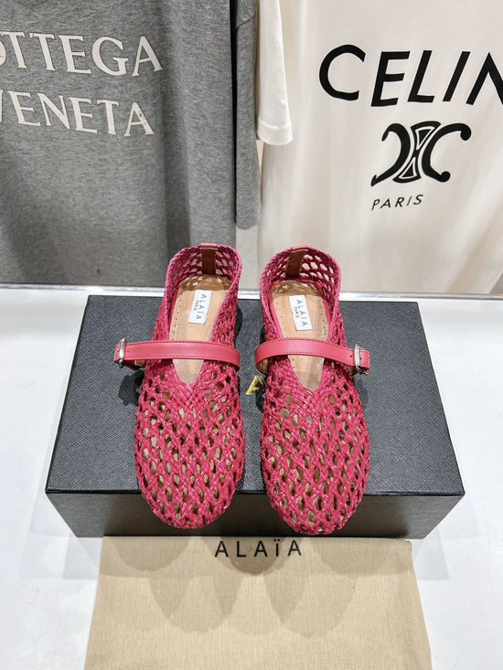Alaia Woven Mesh Breathable Comfortable Ballet Flats