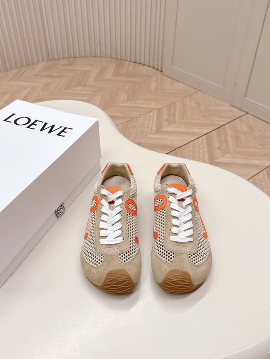 Loewe Asymmetric Toe Breathable Mesh Casual Sneakers