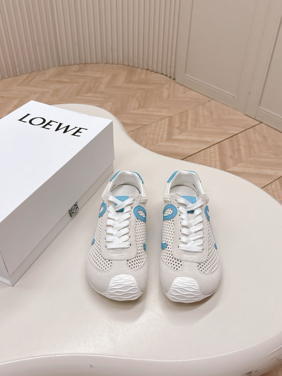 Loewe Asymmetric Toe Breathable Mesh Casual Sneakers