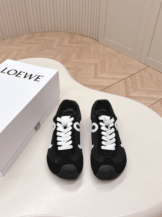 Loewe Asymmetric Toe Breathable Mesh Casual Sneakers