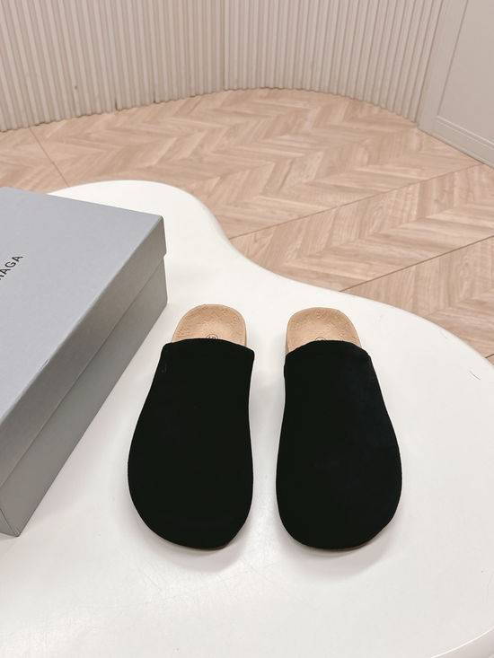 Balenciaga Comfortable Wooden Sole Slip-on Sandals