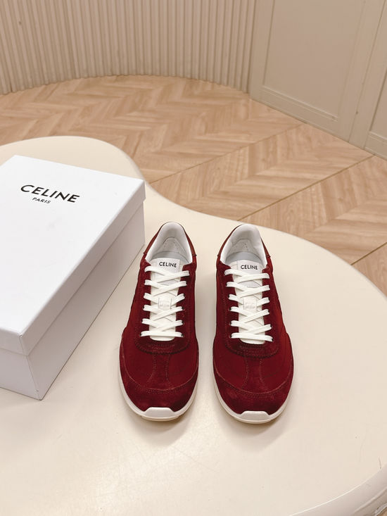 Celine Classic Design Leather Street Style Sneakers
