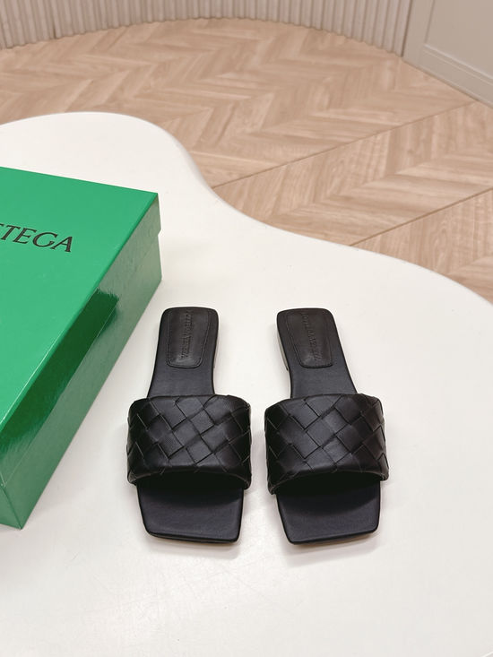 Bottega Veneta Woven Leather Mules Soft Lining Non-slip Sole Casual Shoes