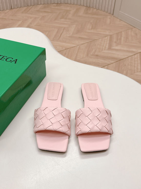 Bottega Veneta Woven Leather Mules Soft Lining Non-slip Sole Casual Shoes