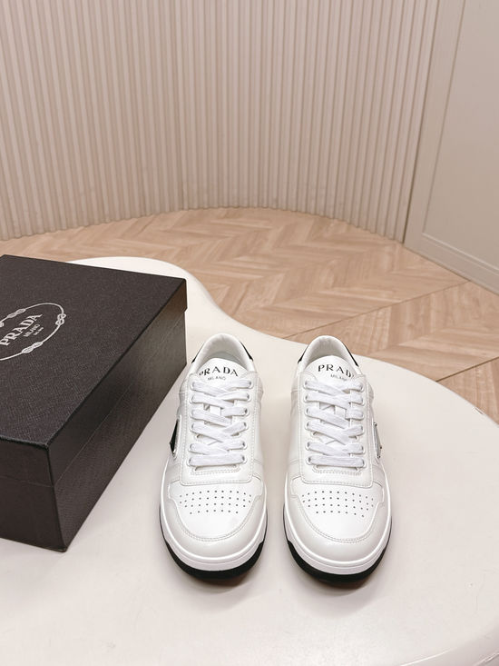 Prada Classic Leather Comfortable Versatile Casual Sneakers