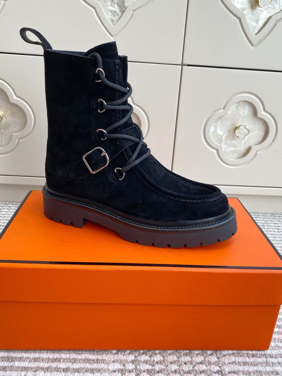 Hermes Slim-fit Knee-high Boots with Zipper Accent