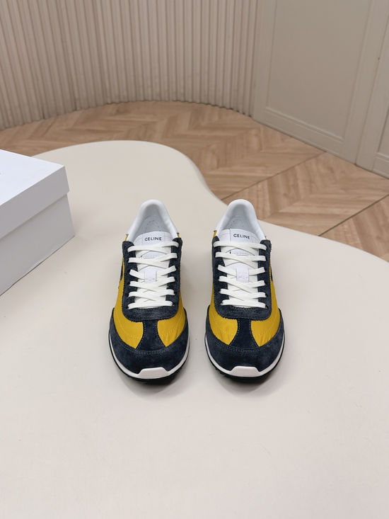 Celine Comfortable Suede Fabric Casual Athletic Sneakers