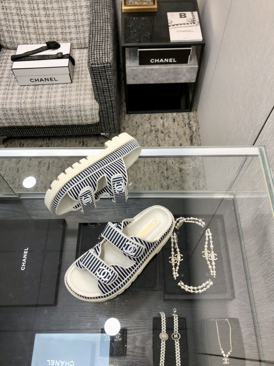 Balenciaga Striped Magic Tape Platform Slides Soft Comfortable Sole