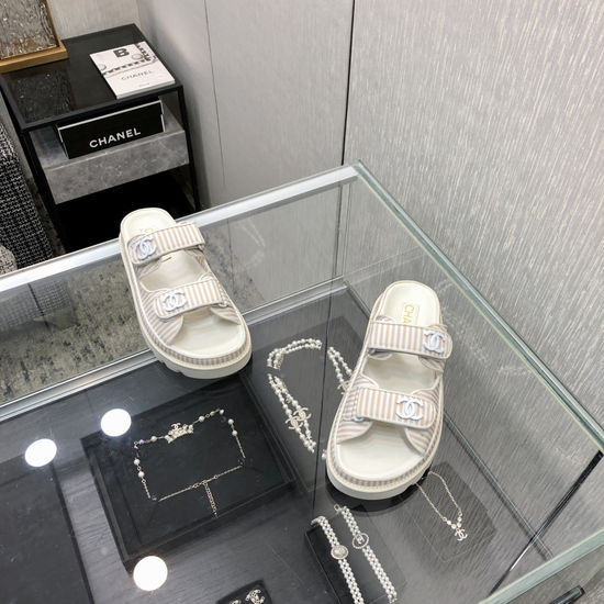 Balenciaga Striped Magic Tape Platform Slides Soft Comfortable Sole