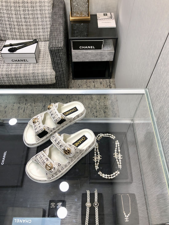 Prada Woven Fabric Hook And Loop Slides
