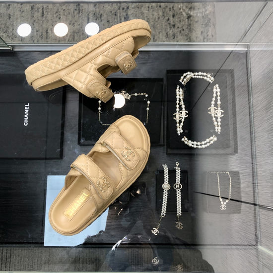 Hermes Sheepskin Upper Hook And Loop Sandals