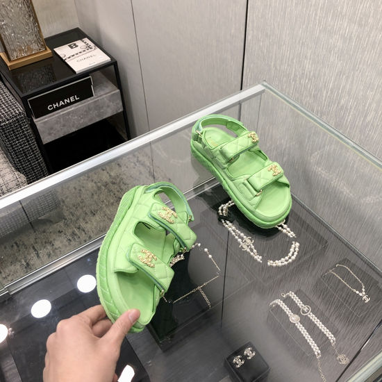 Hermes Sheepskin Upper Hook And Loop Sandals