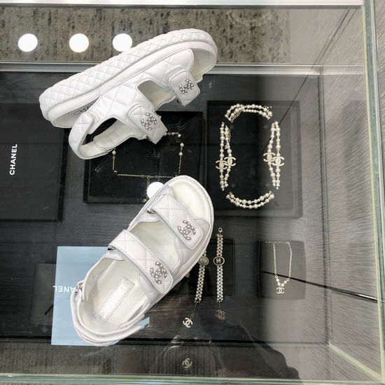 Hermes Sheepskin Upper Hook And Loop Sandals