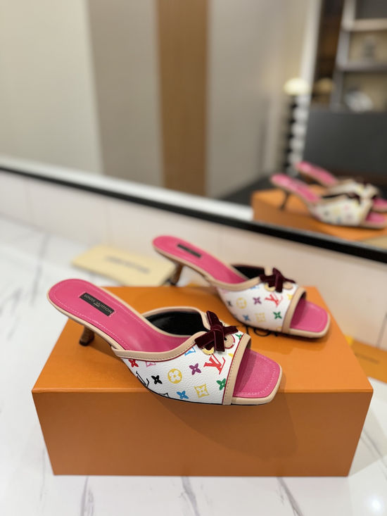 Louis Vuitton Elegant Open-Toe Sandals with Premium Materials and Custom Heel