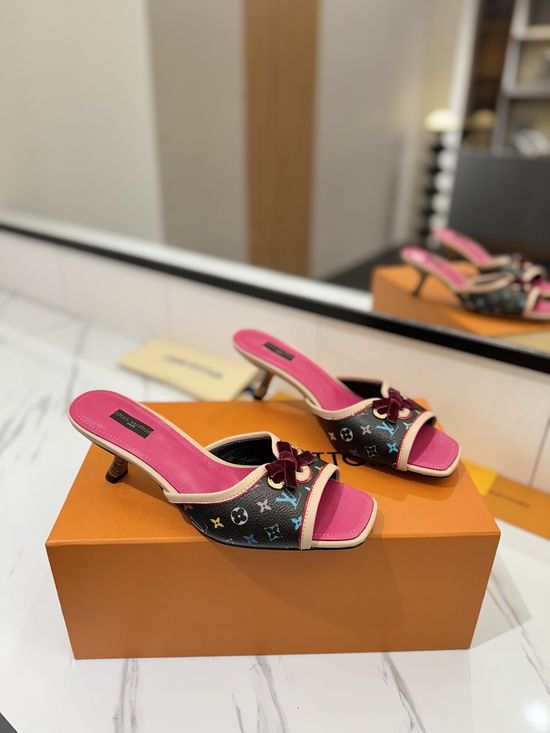 Louis Vuitton Elegant Open-Toe Sandals with Premium Materials and Custom Heel