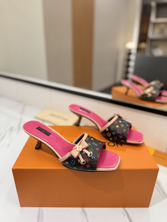 Louis Vuitton Elegant Open-Toe Sandals with Premium Materials and Custom Heel