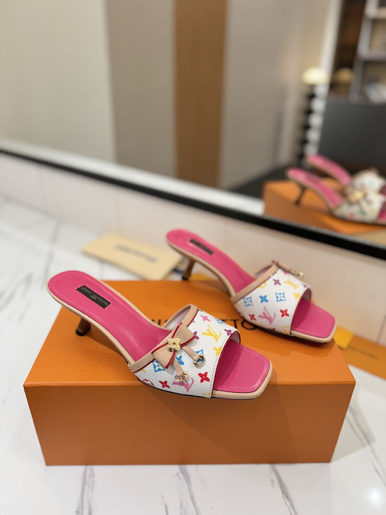 Louis Vuitton Elegant Open-Toe Sandals with Premium Materials and Custom Heel
