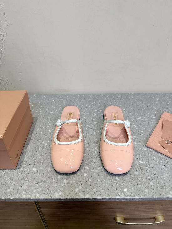 Miu Miu Chic Block-heeled Mary Jane Slippers