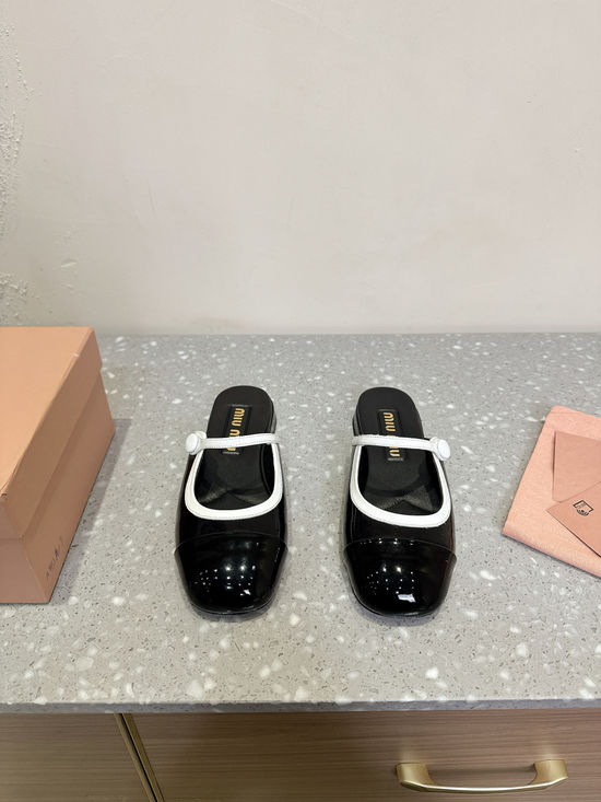 Miu Miu Chic Block-heeled Mary Jane Slippers