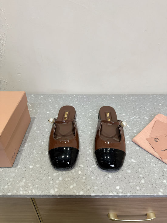Miu Miu Chic Block-heeled Mary Jane Slippers