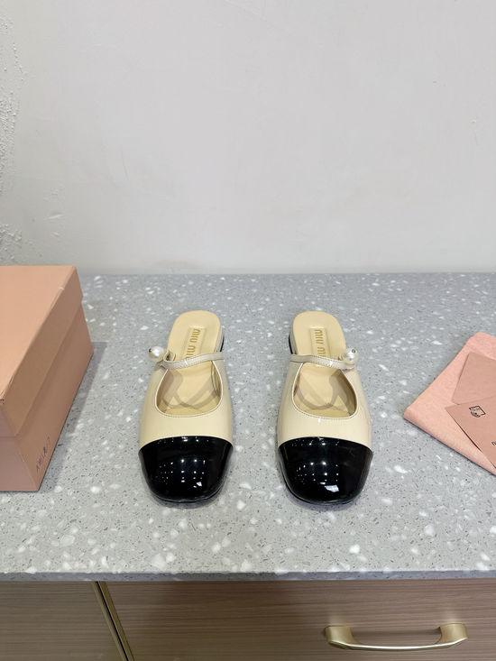 Miu Miu Chic Block-heeled Mary Jane Slippers