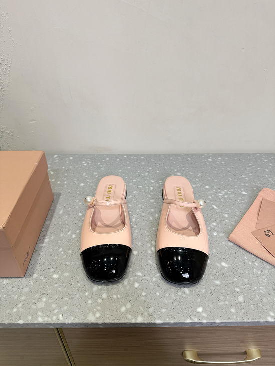 Miu Miu Chic Block-heeled Mary Jane Slippers