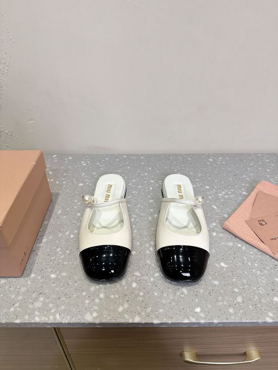 Miu Miu Chic Block-heeled Mary Jane Slippers