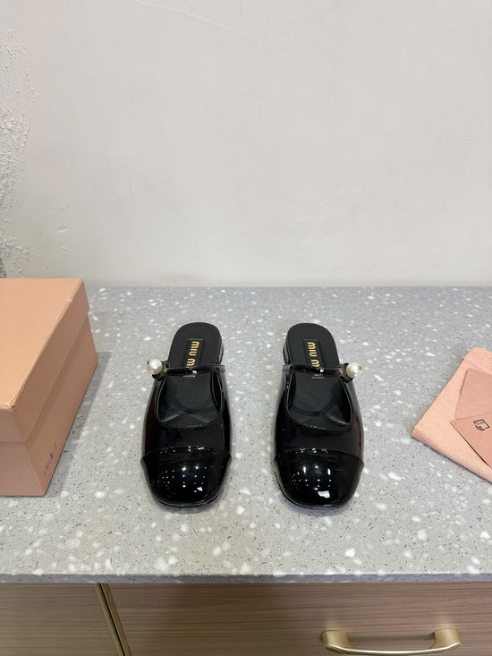 Miu Miu Chic Block-heeled Mary Jane Slippers