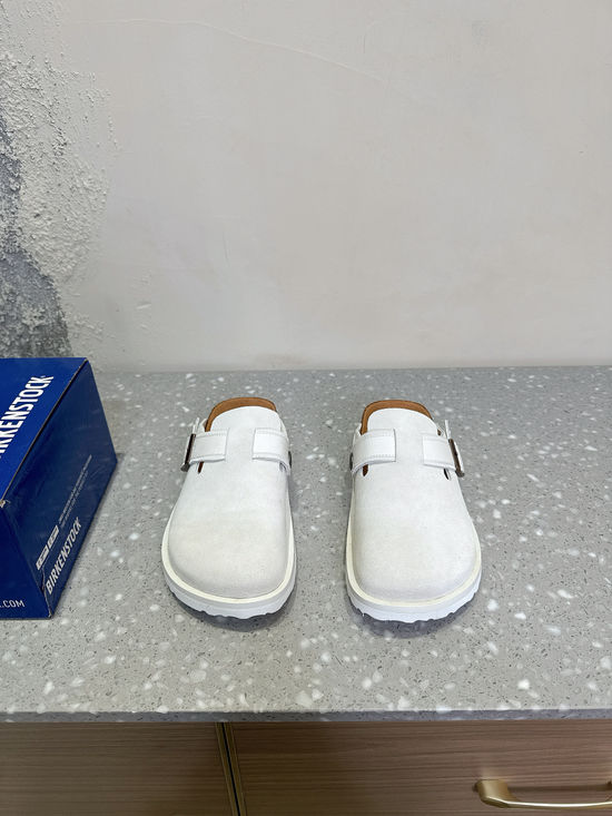 Birkenstock Soft Suede Closed Toe Slides for Comfortable Daily Use