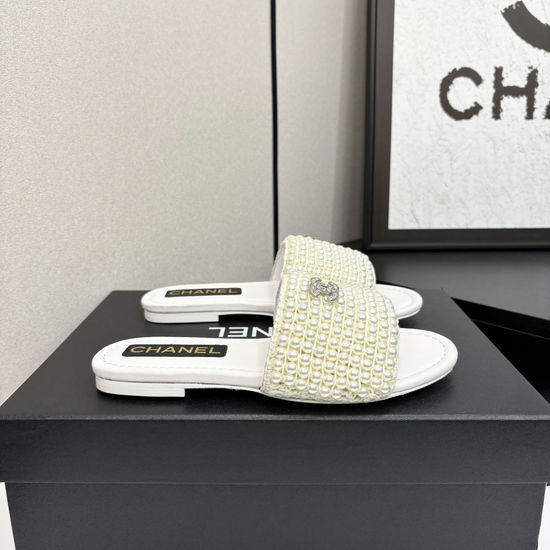 Chanel Satin Upper Leather Lined Shoes with Decorative Metal Buckle
