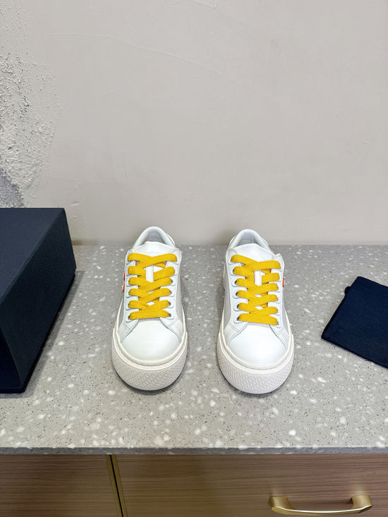 Christian Dior Jacquard Suede Casual Sneakers With Patterned Rubber Sole