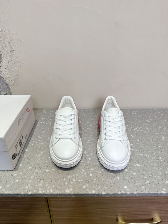 Jimmy Choo Multi-faceted Cut Glitter Casual Sneakers With Rubber Sole