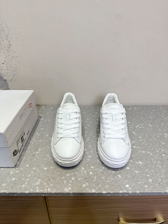 Jimmy Choo Multi-faceted Cut Glitter Casual Sneakers With Rubber Sole