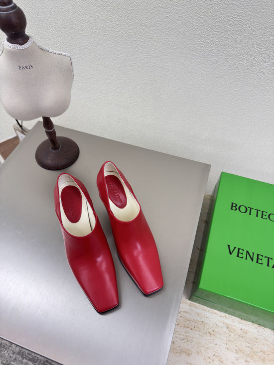 Bottega Veneta Classic Red 7.5cm Stiletto Heels Premium Leather Upper