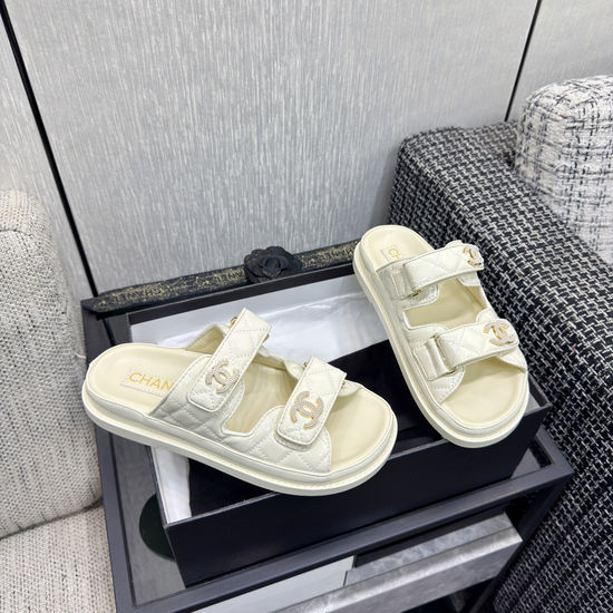 Chanel Premium Velcro Mules with Soft Upper and Durable Outsole