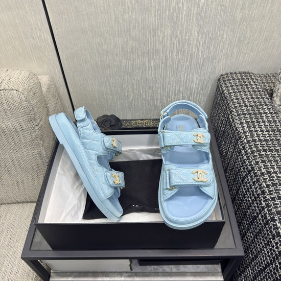Chanel Premium Velcro Sandals with Comfortable Lining and Non-slip Sole