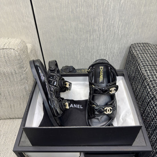 Chanel Premium Velcro Sandals with Comfortable Lining and Non-slip Sole