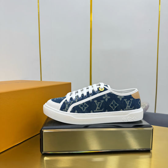 Louis Vuitton LV Premium Leather Upper Vintage Canvas Shoes