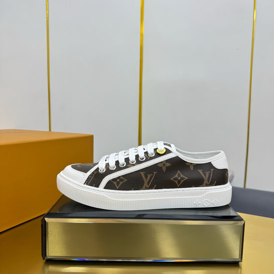 Louis Vuitton LV Premium Leather Upper Vintage Canvas Shoes