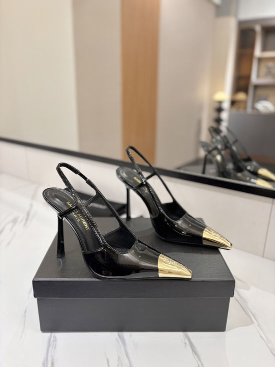 Yves Saint Laurent Genuine Leather High Heels with Premium Leather Sole