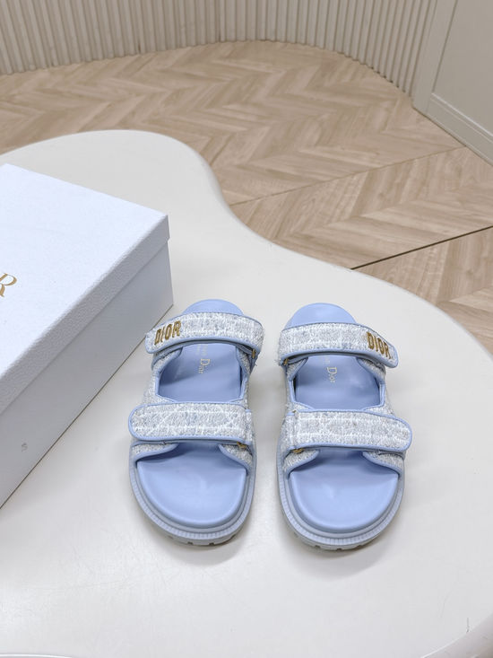 Christian Dior Classic Hook Loop Sandals Comfortable Versatile Footwear