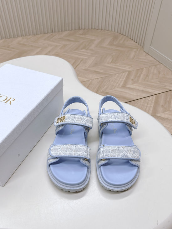 Christian Dior Classic Hook Loop Sandals Comfortable Versatile Footwear