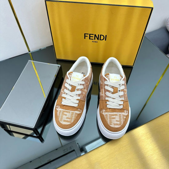 Fendi Leather Splicing Casual Thick Sole Fashion Sneakers