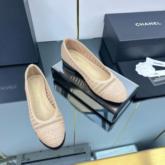 Chanel Classic Woven Slingback Shoes Two Tone Soft Lining