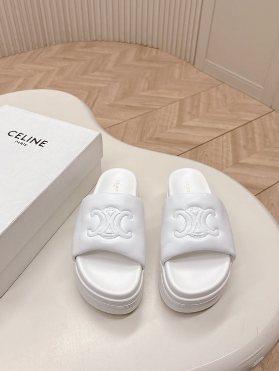Celine Retro Thick Sole Slip On Casual Comfort Slippers