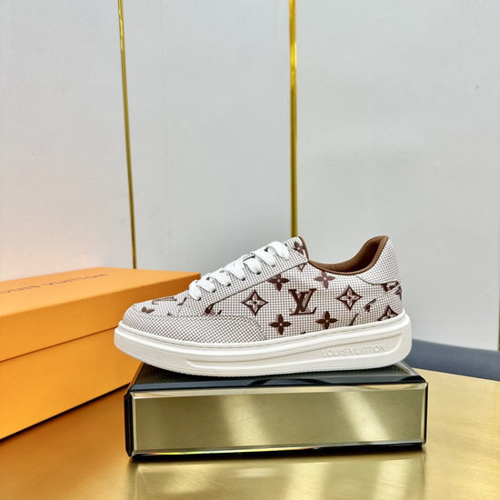 Louis Vuitton LV Genuine Leather Elevator Casual Comfortable Sneakers