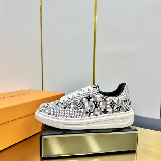 Louis Vuitton LV Genuine Leather Elevator Casual Comfortable Sneakers