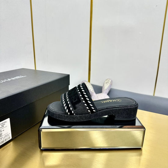 Chanel Classic Logo Sheepskin Comfortable Casual Versatile Sandals