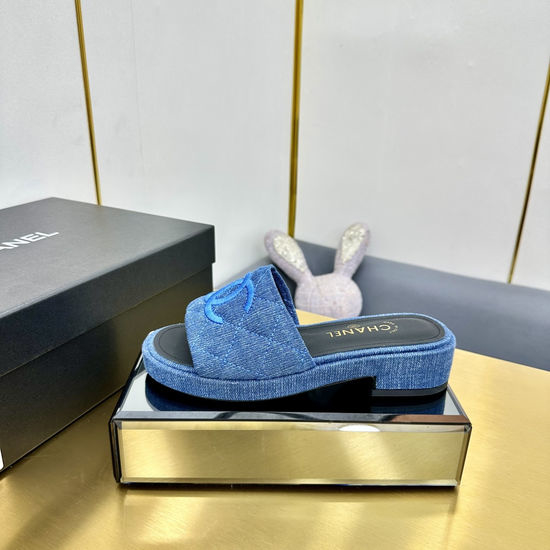 Chanel Classic Logo Design Sheepskin Upper Comfortable Sandals