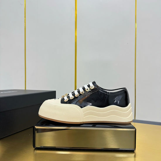 Chanel Embroidered Leather Casual Versatile Platform Sneakers